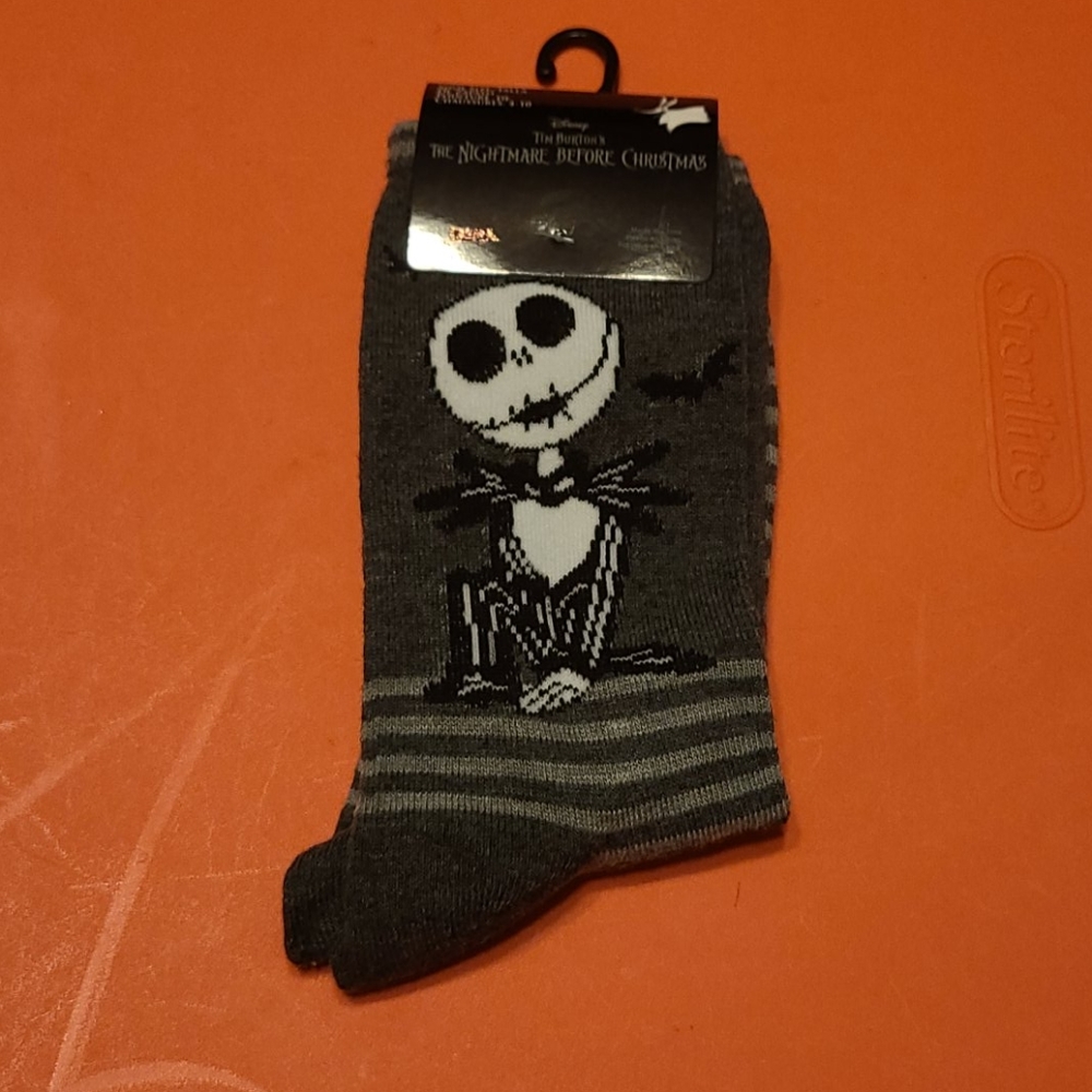5pr Asst Twas The Nightmare Before Xmas Socks 4-10